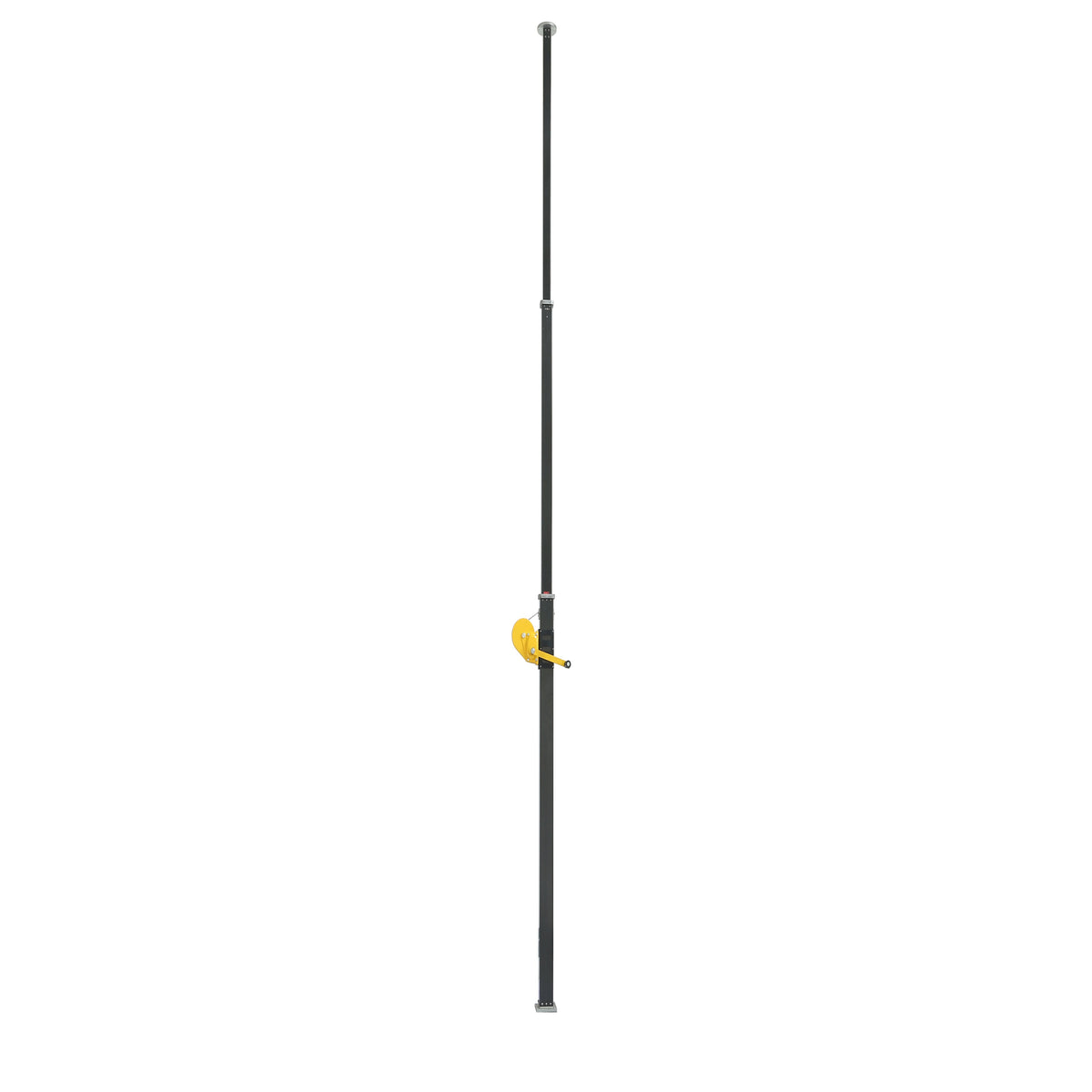 Manual winch telescopic mast