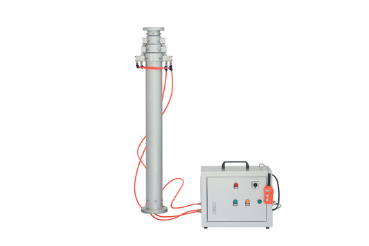Self locked and dislocked telescopic mast