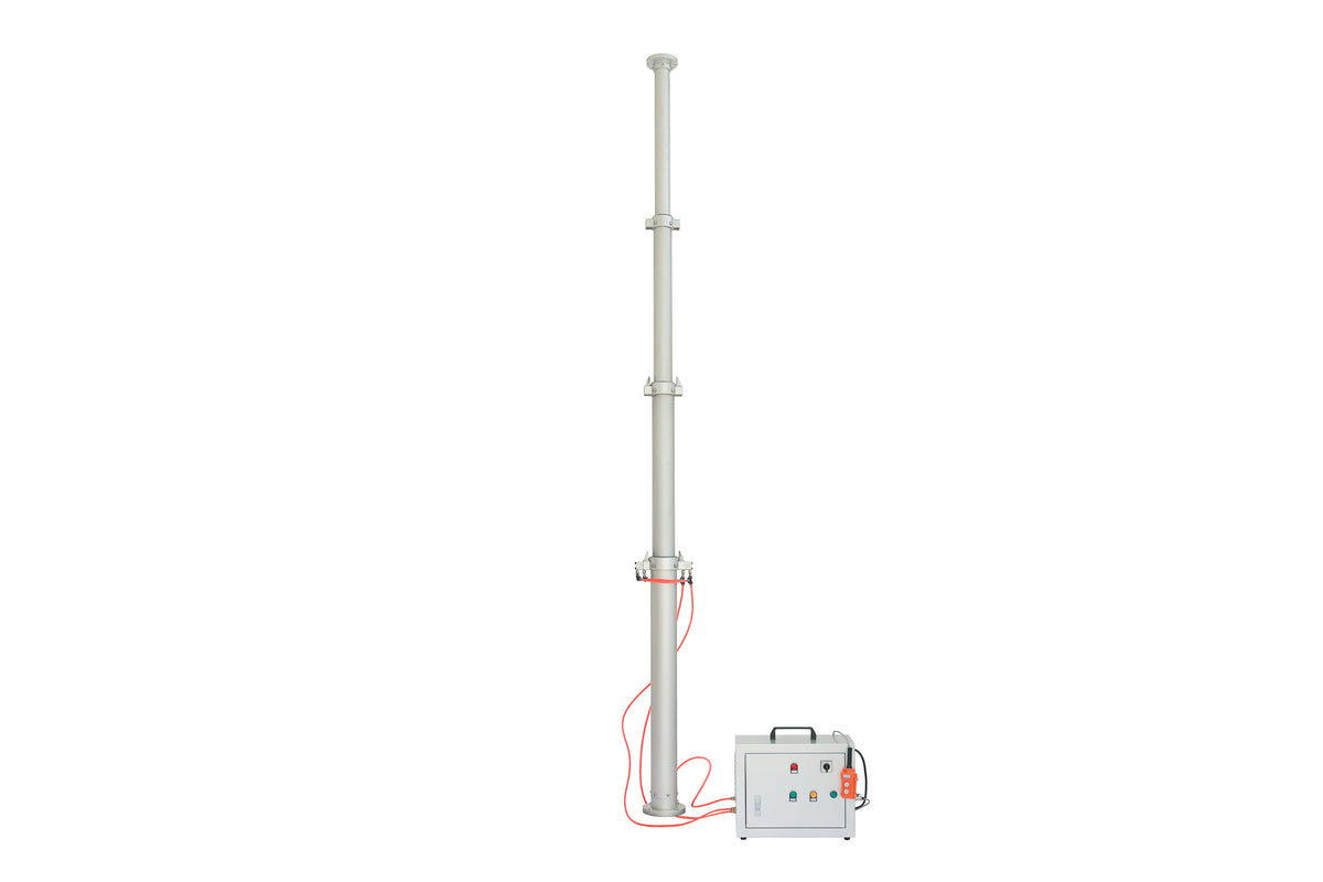 Self locked and dislocked telescopic mast